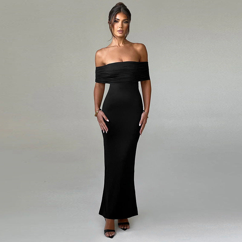 Socialite Style Elegant Sexy Backless Off-shoulder Dress Women - Fashivon