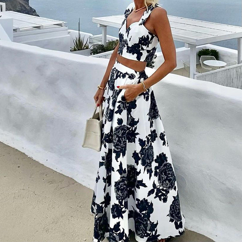 Fashion Top And Skirt Two-piece Set - Fashivon