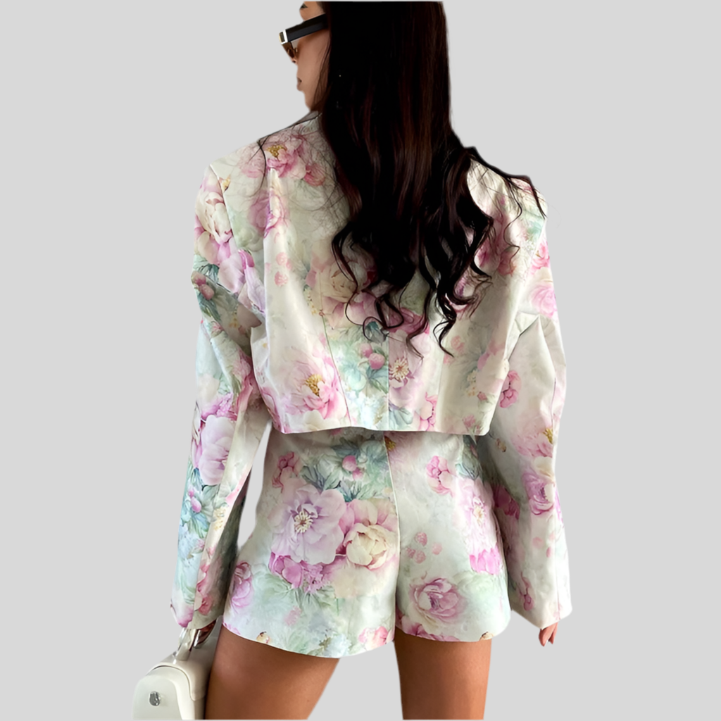 Fashion Loose-fitting Long Sleeves Polo Collar Top Skirt Outfit - Fashivon