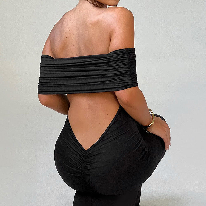 Socialite Style Elegant Sexy Backless Off-shoulder Dress Women - Fashivon