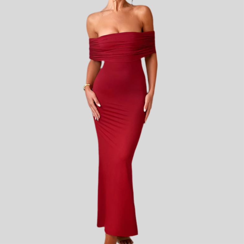 Socialite Style Elegant Backless Off-shoulder Dress Women - Fashivon