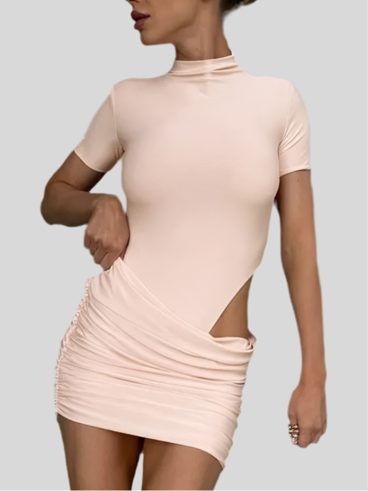 Short Sleeve Mini Dress - Fashivon