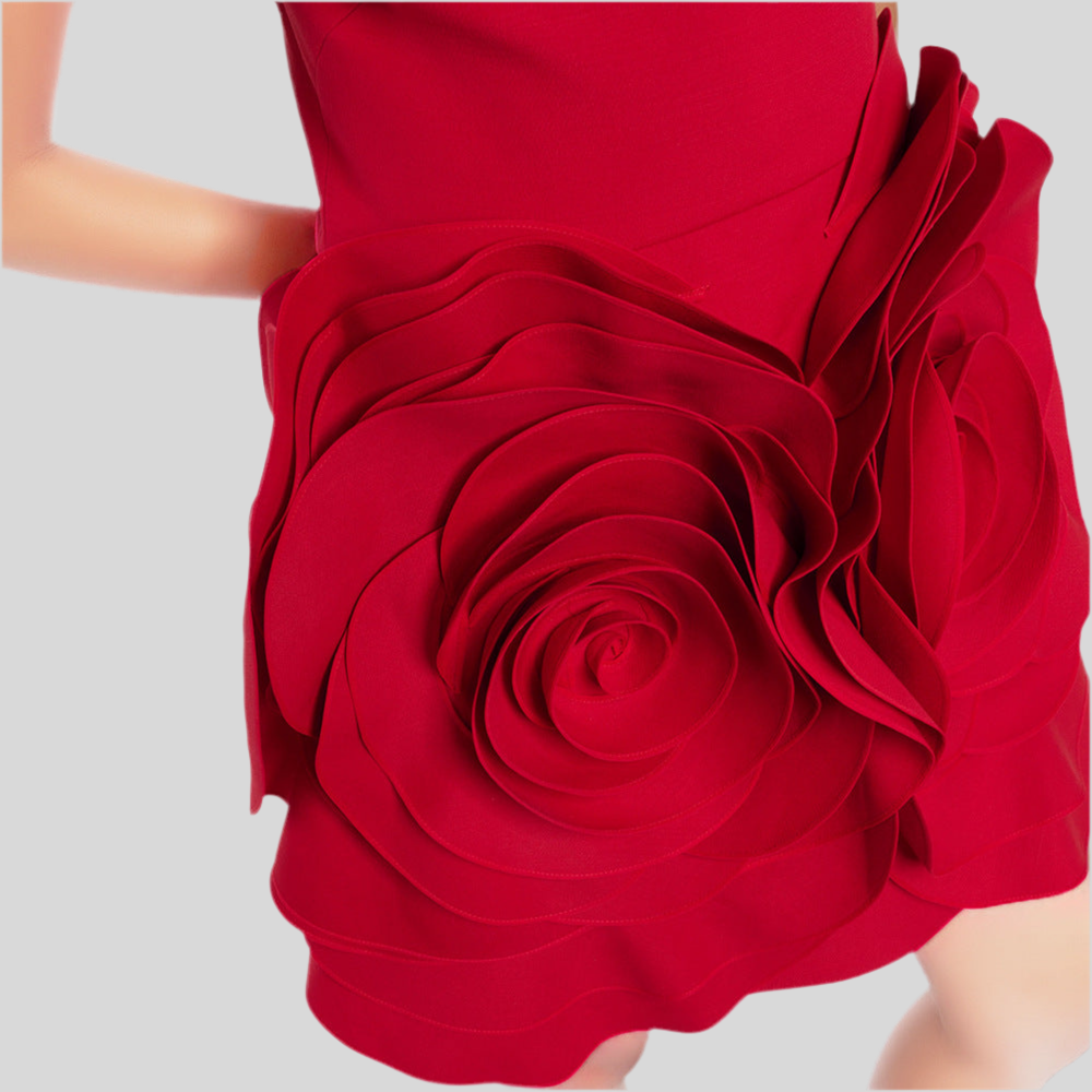 Temperament Red Short Dress Women - Fashivon