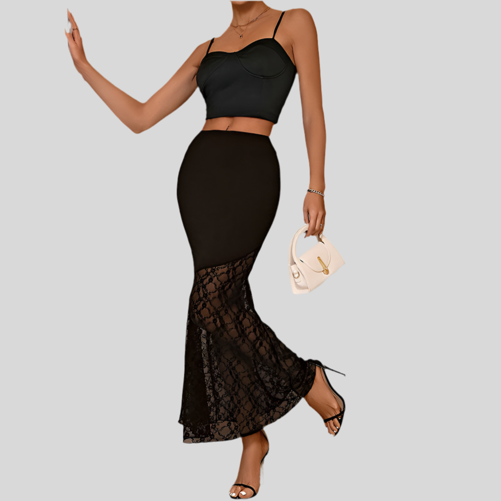 Lace Stitching Spring And Summer High-grade Skirt For Women - Fashivon