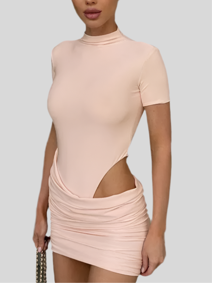 Short Sleeve Mini Dress - Fashivon