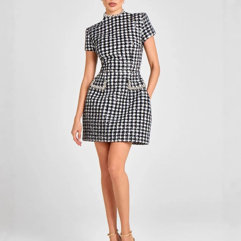 Plaid Print Mini Dress