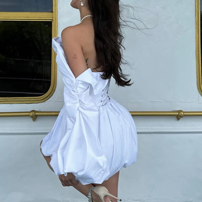 Two-piece White Set Skirt & Top - Fashivon