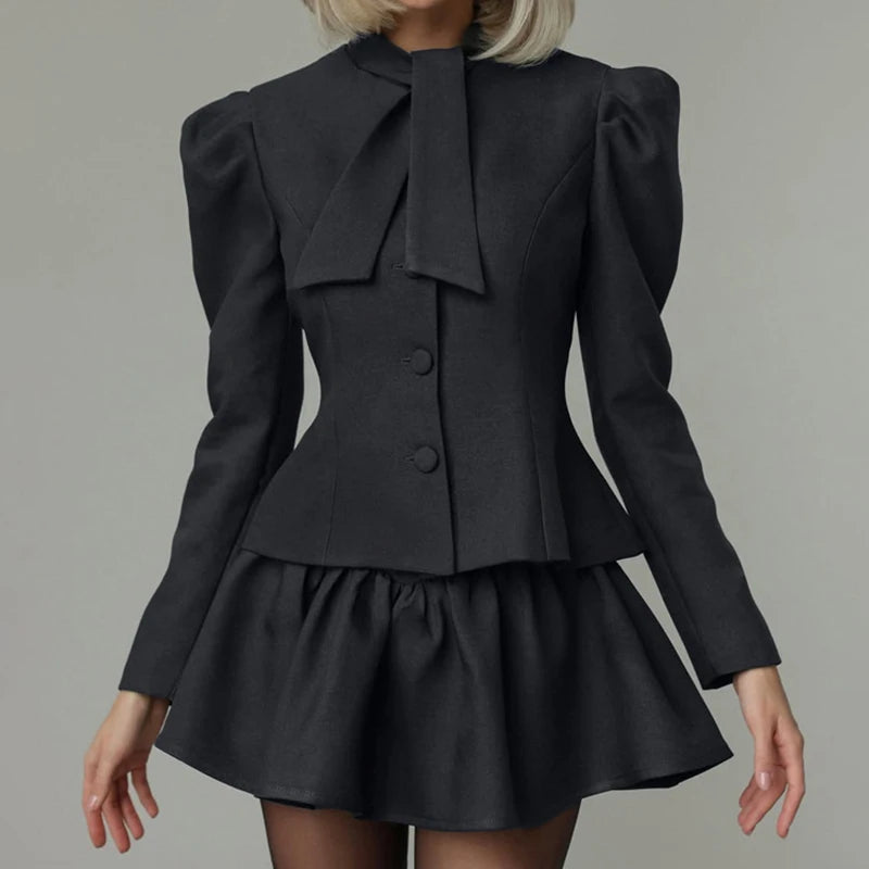 Long Sleeve Top & Skirt Suits - Fashivon