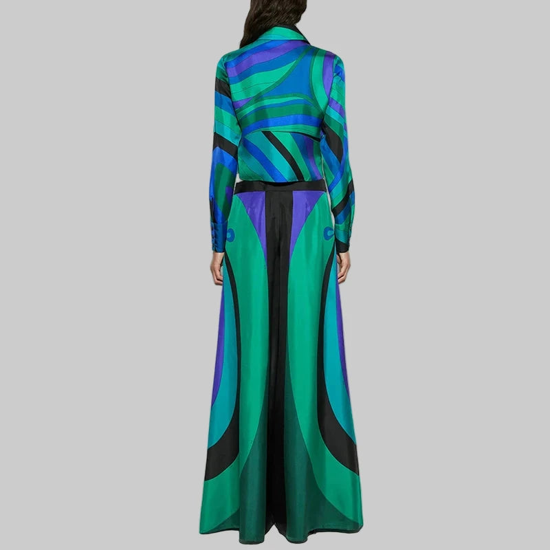 Pattern Print Long Sleeve Set