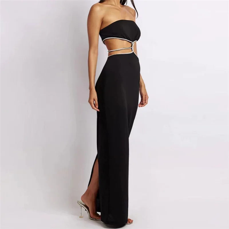 Top Dress Backless Split Wrap Dress - Fashivon