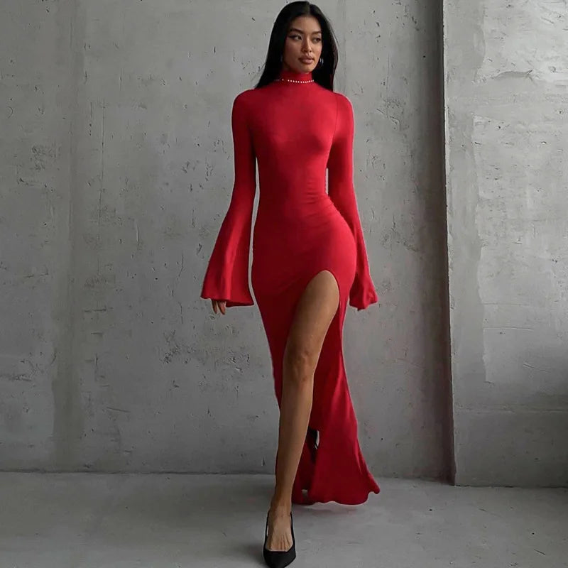 Maxi Long Sleeve Dress - Fashivon