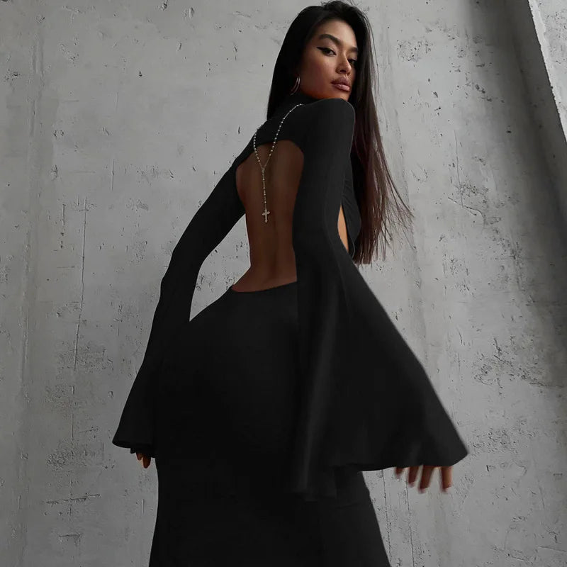 Maxi Long Sleeve Dress - Fashivon