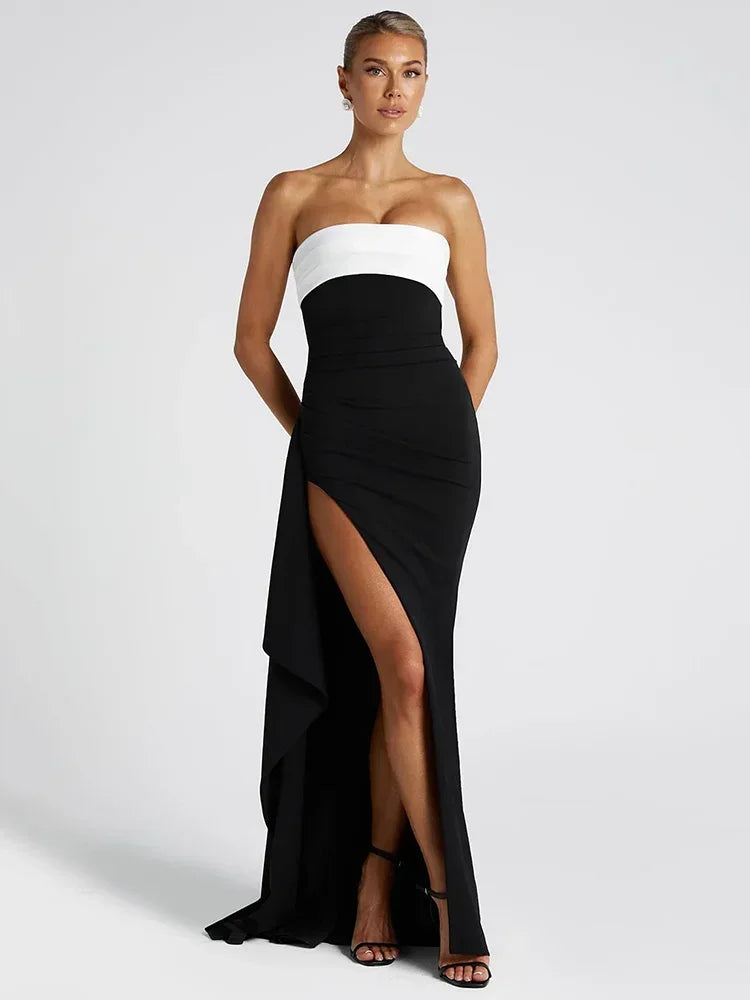 Black & White Maxi Dress - Fashivon