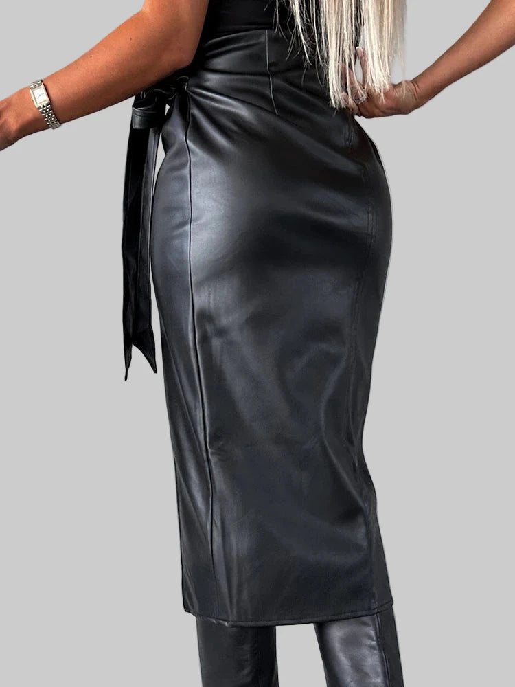 Black Leather Skirt