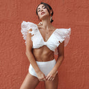 High Waist Women Swimsuit Bandage Bikinis Set - Fashivon