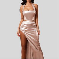 Halter Cut-out Slit Formal Dress Dress Women - Fashivon