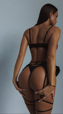Sexy Embroidery Lace Sexy Backless Bra Set - Fashivon