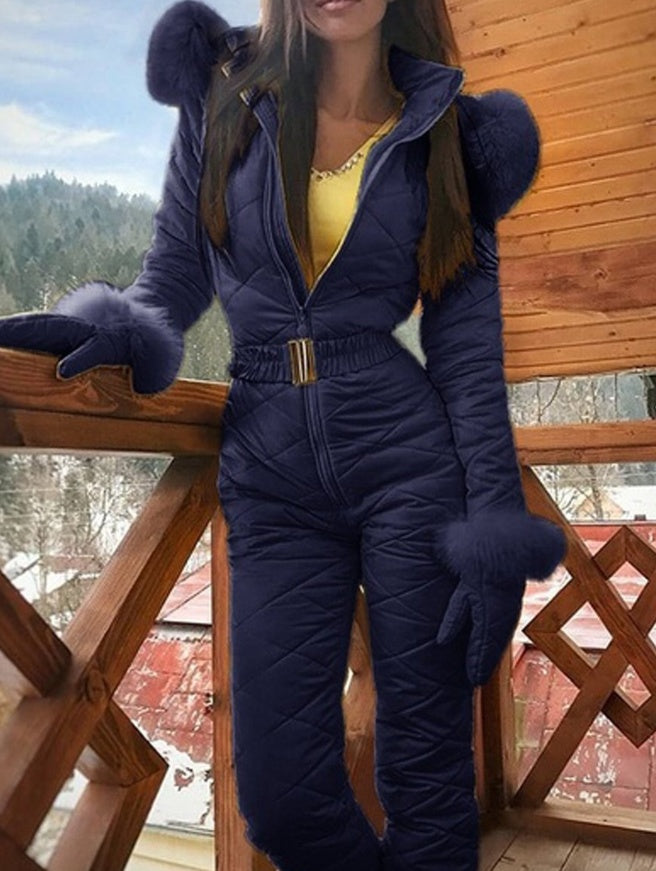 Winter Outdoor Body Hoodie Ski Suit Coat Women