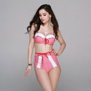 Plaid bikini plus size spa - Fashivon