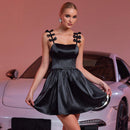 Bow Tied Spaghetti-strap Dress - Fashivon