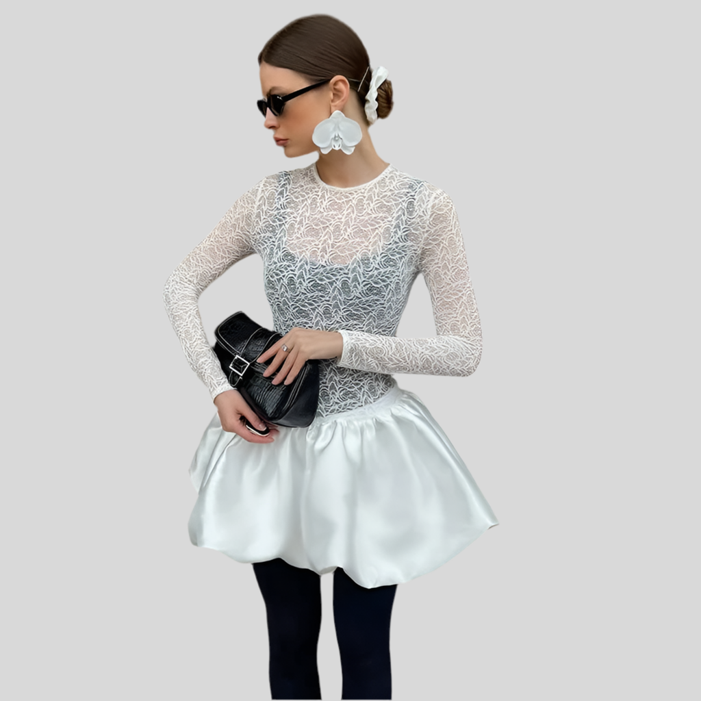 Lace Long Sleeve Dress