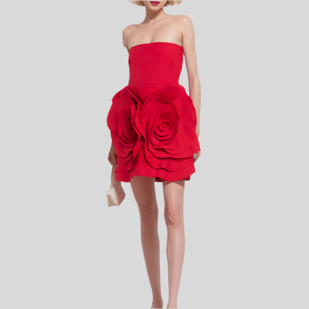 Temperament Red Short Dress Women