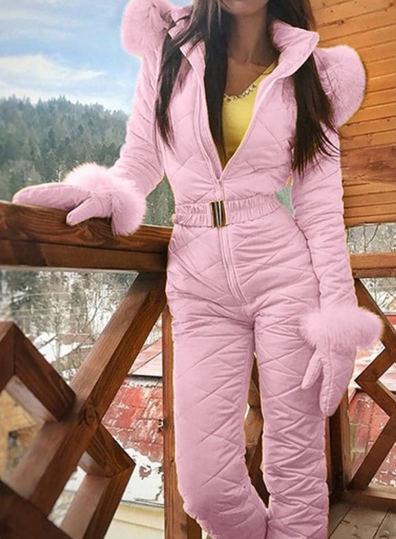 Winter Outdoor Body Hoodie Ski Suit Coat Women