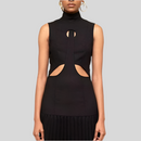 Black Maxi Knitted Dress - Fashivon