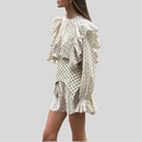 Print Mini Dress with Long Sleeve - Fashivon