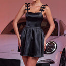 Bow Tied Spaghetti-strap Dress - Fashivon