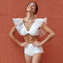 High Waist Women Swimsuit Bandage Bikinis Set - Fashivon