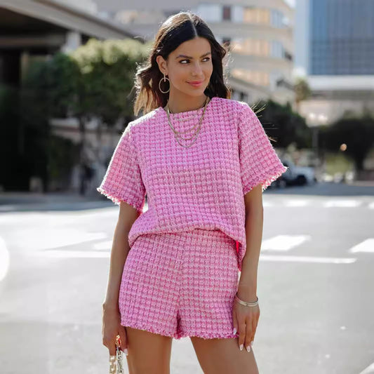Tassel Short-sleeved Shorts Casual Suit - Fashivon