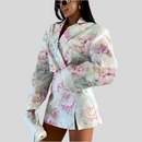 Fashion Loose-fitting Long Sleeves Polo Collar Top Skirt Outfit - Fashivon