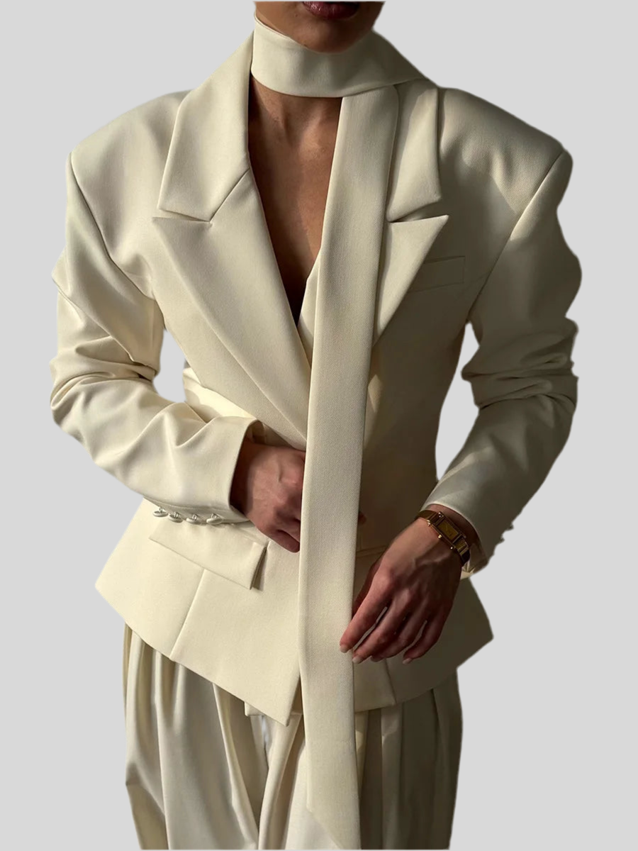 White Autumn Blazer Coat