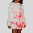 Fashion Slim Flower Long Sleeve Dress Women - Fashivon