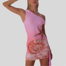 Design Sense Off-shoulder Slim Fit Waist Dress - Fashivon