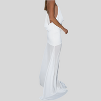White Long Dress Sleeveless - Fashivon