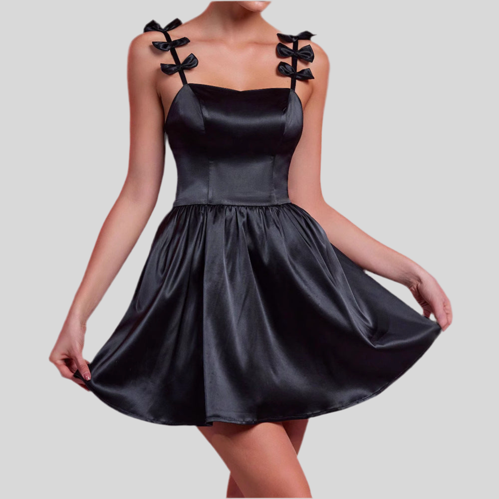 Bow Tied Spaghetti-strap Dress