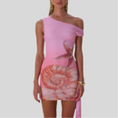 Design Sense Off-shoulder Slim Fit Waist Dress - Fashivon