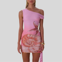 Design Sense Off-shoulder Slim Fit Waist Dress - Fashivon