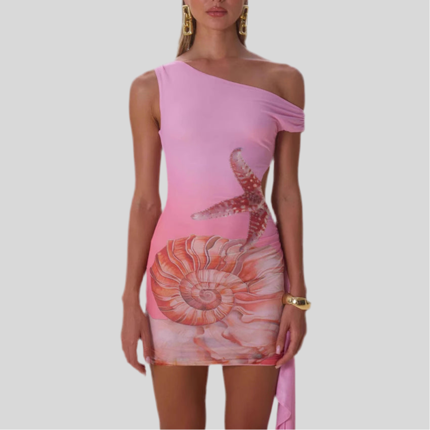 Design Sense Off-shoulder Slim Fit Waist Dress