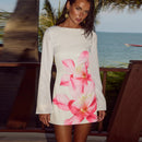 Fashion Slim Flower Long Sleeve Dress Women - Fashivon