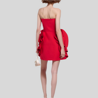 Temperament Red Short Dress Women - Fashivon
