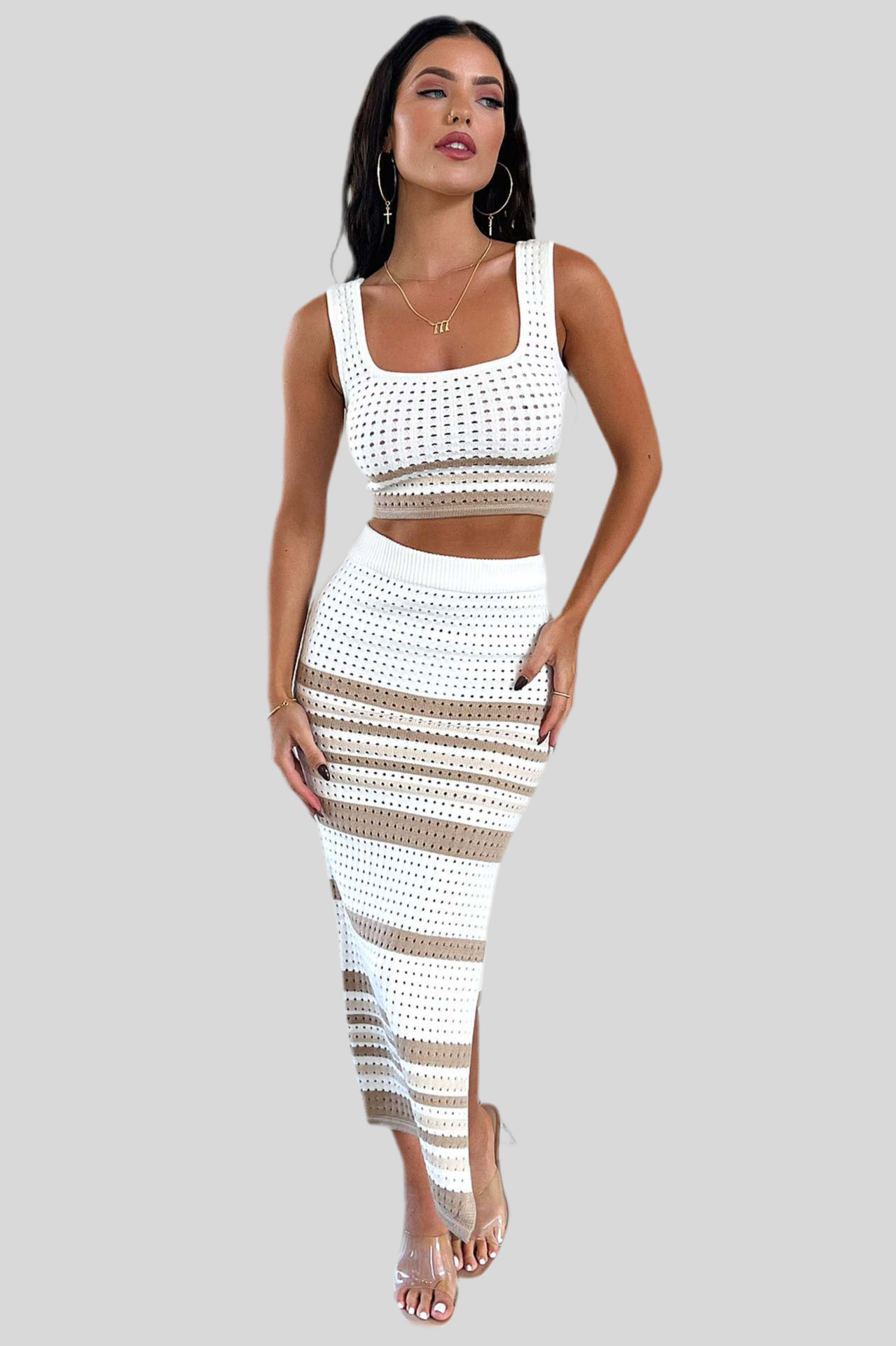 Summer New Sleeveless Knitting Suit