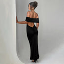 Socialite Style Elegant Sexy Backless Off-shoulder Dress Women - Fashivon