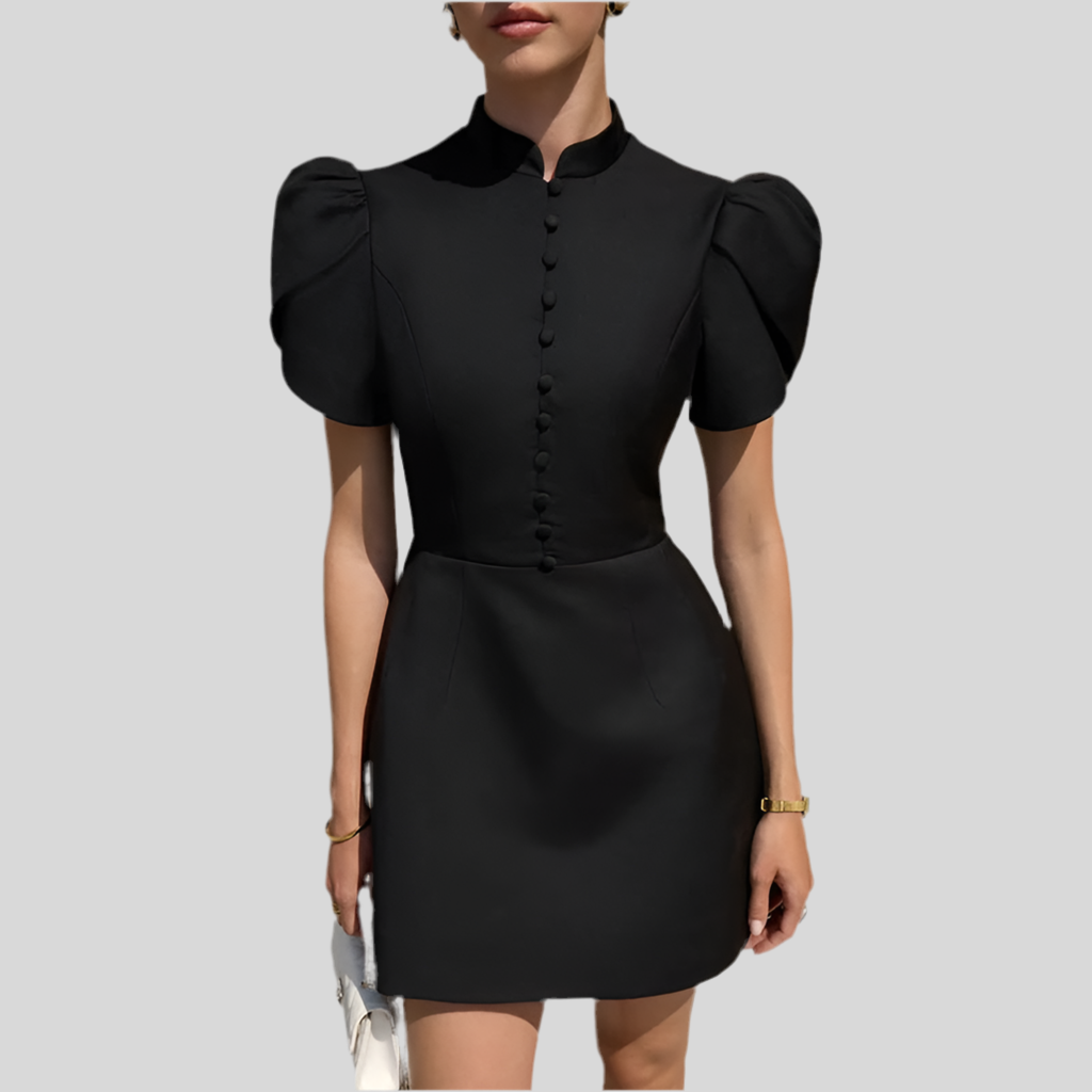Puff Sleeves Short Dress