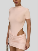 Short Sleeve Mini Dress - Fashivon