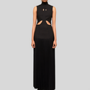 Black Maxi Knitted Dress - Fashivon