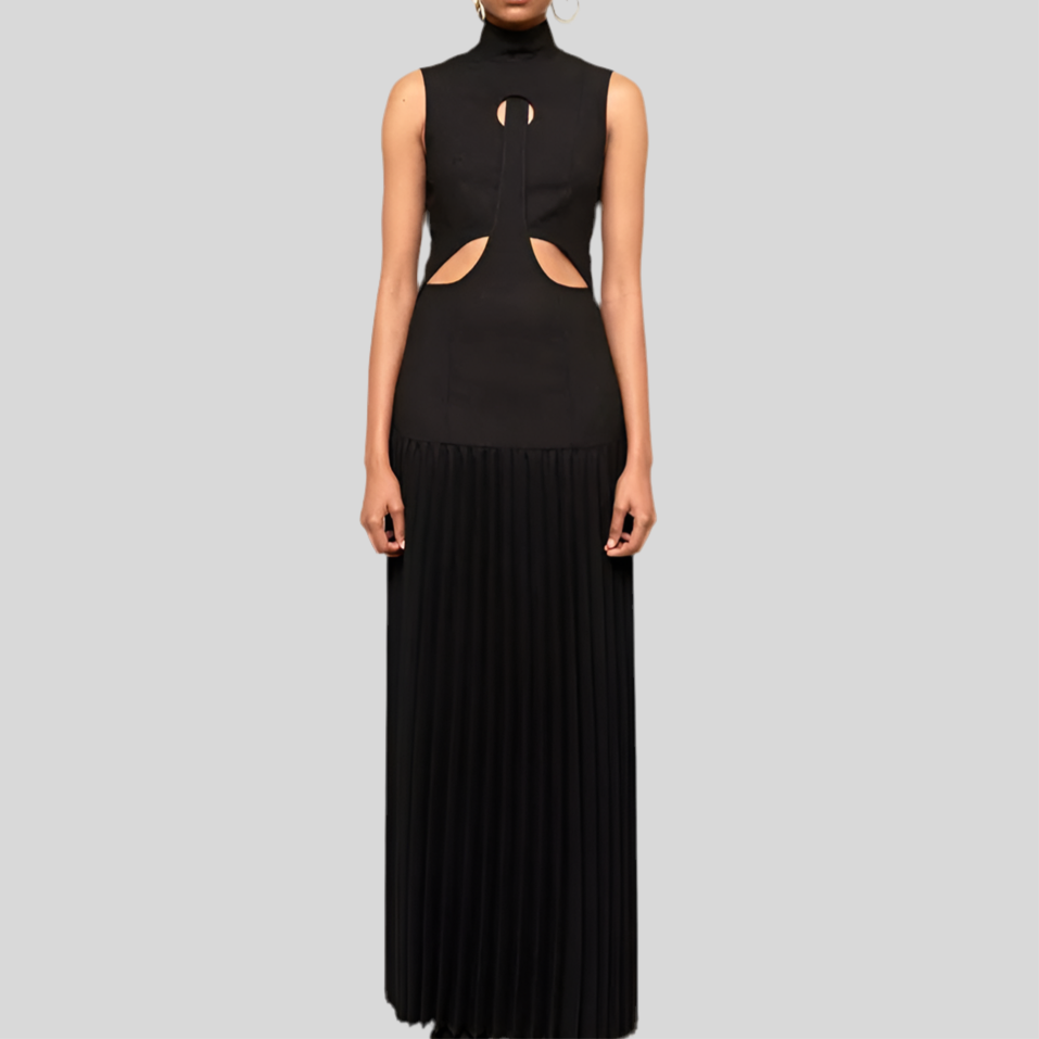Black Maxi Knitted Dress