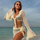 Four Pieces Swimwear Set Beach Cover Up - Fashivon